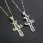 LKV Cactus Jack Cross Pendant Gold Plated Brass Necklace Iced Out Cubic Zircon Hip Hop Jewelry LKV Cactus Jack Cross Pendant Gold Plated Brass Necklace Iced Out Cubic Zircon Hip Hop Jewelry