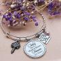 Maid of Honor Gift, Bridesmaid Gift Always my Sister Bangle, Today My Maid of Honor/Marton of Honor Forever My Sister Gift Wedding Adjustable Bracelet