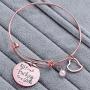 Jude Jewelers Stainless Steel Keep Fucking Going Adjustable Charm Inspirational Graduation Bangle Bracelet