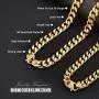 Jewelry Kingdom 1 Cuban Link Chain Necklace Bracelet for Men and Women 18K Gold High Polish Stainless Steel Diamond Cut Curb Link Chain with Cast Flower Clasp 12MM 8inches to 30inches Jewelry Kingdom 1 Cuban Link Chain Necklace Bracelet for Men and Women 18K Gold High Polish Stainless Steel Diamond Cut Curb Link Chain with Cast Flower Clasp 12MM 8inches to 30inches