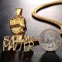 ROWIN&CO Black Lives Matter Necklace Pendant Hip hop Jewelry Gold Plated Power Fist Design Personalized Gifts for Men Women/Best Love Husband/Boyfriend Birthday