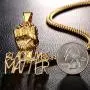 ROWIN&CO Black Lives Matter Necklace Pendant Hip hop Jewelry Gold Plated Power Fist Design Personalized Gifts for Men Women/Best Love Husband/Boyfriend Birthday