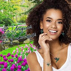 Lola Bella Gifts Crystal Hummingbird Necklace Earrings and Bracelet Set w Gift Box