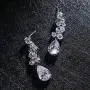 Bridal Earrings for Wedding - 18k Plated Elegant Teardrop CZ Cubic Zirconia Crystal Rhinestone Sterling Silver Floarl Leaf Cluster Chandelier Statement Dangle Drop Earrings for Bride Bridesmaids Bridal Earrings for Wedding - 18k Plated Elegant Teardrop CZ Cubic Zirconia Crystal Rhinestone Sterling Silver Floarl Leaf Cluster Chandelier Statement Dangle Drop Earrings for Bride Bridesmaids