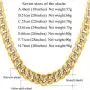 U7 Men Unisex Two-Tone Jewelry 6mm-9mm Wide Platinum & 18K Gold Plated Cuban Chain Necklace (18'',20'',22'',24'',26'',28'',30'') U7 Men Unisex Two-Tone Jewelry 6mm-9mm Wide Platinum & 18K Gold Plated Cuban Chain Necklace (18'',20'',22'',24'',26'',28'',30'')