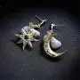 HMOOY Moon and Star Earrings, Bohemian Asymmetrical Sun Moon Star Dangle Earrings Fashion Long Drop Dangle Stud Earrings Punk Jewelry for Women Girls HMOOY Moon and Star Earrings, Bohemian Asymmetrical Sun Moon Star Dangle Earrings Fashion Long Drop Dangle Stud Earrings Punk Jewelry for Women Girls