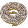 JINAO ICED Out 18K Gold Plated Iced Out Lab Simulated Diamond Classic Tennis Chain Necklace for Men Women