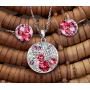 Leafael Ocean Bubble Womens Crystal Jewelry Set Costume Fashion Pendant Necklace Earring Set, Silver Tone or 18K Rose Gold Plated, 18'' + 2'', Gifts for Women