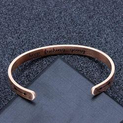 LIUANAN Keep Going Bangle Bracelet for Women