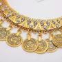 MIXIA Dancing Gypsy Jewelry Ethnic Coin Bib Necklace Drop Earring 2 Pcs Jewelry Set Women Exotic Bohemian Accessories