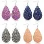 FIBO STEEL 4-8 Pairs Lightweight Leather Drop Earrings for Women Boho Teardrop Dangle Earring Set FIBO STEEL 4-8 Pairs Lightweight Leather Drop Earrings for Women Boho Teardrop Dangle Earring Set