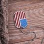 ASTOFLI American Flag Dog Tag Pendant Necklace Hip Pop Style Army Necklace High Polished Finish Enamel Necklace Jewelry For Man Street Wear Gift For Father’s Day Military Day Freedom And Equality