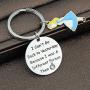 TOGON Alice in Wonderland Lover Gift Wonderland Keychain Quotes Because I was A Different Person Then Keychain for Friend Sister
