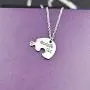 Charm.L Grace 3 Piece of Big Sis Middle Sis Lil Sister Necklace Keychain Set Heart Shape Puzzle