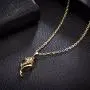 YAZILIND Personality Double Heart Cubic Zirconia Pendant Necklace Gold Plated Chain for Women Girl YAZILIND Personality Double Heart Cubic Zirconia Pendant Necklace Gold Plated Chain for Women Girl