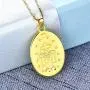 YL Virgin Mary Necklace Solid 925 Sterling Sliver Engraved Pendant Oval Medal Medallion Antiqued Jewelry YL Virgin Mary Necklace Solid 925 Sterling Sliver Engraved Pendant Oval Medal Medallion Antiqued Jewelry