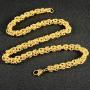 Jewelry Kingdom 1 Byzantine Chain Necklace or Bracelet for Men and Women, Thick of 8mm, Length of 7-30inches (Color of 14K Gold or Sterling Silver)