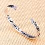Bracelets for Women Personalized Gifts - Engraved Quote Inspirational Bracelet Birthday Christmas Funny Gifts for Best Friend, Daughter, Son, Sister, Niece, Mom, Coworkers, Stainless Steel Jewelry