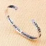 Bracelets for Women Personalized Gifts - Engraved Quote Inspirational Bracelet Birthday Christmas Funny Gifts for Best Friend, Daughter, Son, Sister, Niece, Mom, Coworkers, Stainless Steel Jewelry