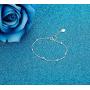 Sllaiss 925 Sterling Silver Bead Chain Bracelets for Women Girls Adjustable Bracelet White Gold Plated Dainty Minimal Bead Chain Jewelry 6”