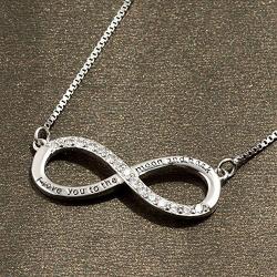 CharmSStory Mothers Day Mother Daughter Forever Love Infinity Sterling Silver Heart Necklace Pendant for Mom