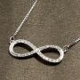 CharmSStory Mothers Day Mother Daughter Forever Love Infinity Sterling Silver Heart Necklace Pendant for Mom