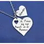Joycuff A Piece of My Heart is in Heaven Memorial Gifts for Loss of Loved One Stainless Steel Silver Pendant Necklace Sympathy Gifts for Women Sister