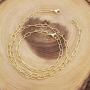 Paperclip Necklace and Bracelet Set, Chain Link Necklace & Chain Bracelet Matching Jewelry Set