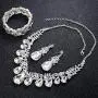 ORAZIO Rhinestone Wedding Necklace and Earrings Jewelry Sets for Women with Bridal Bracelet Necklace Set Bridesmaid Jewelry ORAZIO Rhinestone Wedding Necklace and Earrings Jewelry Sets for Women with Bridal Bracelet Necklace Set Bridesmaid Jewelry