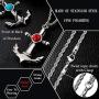 ZiWuark Mens Anchor Necklace Pendant Stainless Steel Turquoise Necklaces Nautical Anchor Pendant Jewelry For Men Women Boyfriend With 24 Inches Chain