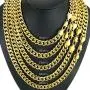 Fashion kimi2 N347a- Vacuum Coating 18k Gold Filled 11mm Classic Necklace Jewelry for Mens