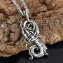 GuoShuang Viking Norse Charm Knot Pagan The Ringerike Dragon Scandinavian Necklace Norse Jewelry