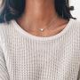 Osemind Heart Choker Necklace, Circle Choker Necklace, Star Choker Necklace, Gold Silver Dainty Choker Necklace for Women Girls Delicate Necklace Jewelry Gift