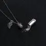 Cremation Jewelry Sterling Silver Angel Wing Memorial Urn Necklace Ashes Keepsake Pendant Necklace for Unisex