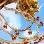Cherry Zircon Necklace Shiny Tennis Chain Choker Necklace for Women