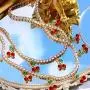 Cherry Zircon Necklace Shiny Tennis Chain Choker Necklace for Women Cherry Zircon Necklace Shiny Tennis Chain Choker Necklace for Women