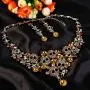 EVER FAITH Womens Crystal Gothic Skulls Stars Statement Necklace Earrings Set