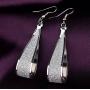 Fashion Womens Silver Crystal Scrub Water Drop Dangle Earrings Party Jewelry Gift