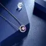 beautlace Birthstone Necklaces/Stud Earrings/Rings/Bracelets/Jewelry Sets Silver Plated Round Shape Birthstone Pendant Jewelry Birthday Gifts for Men and Women beautlace Birthstone Necklaces/Stud Earrings/Rings/Bracelets/Jewelry Sets Silver Plated Round Shape Birthstone Pendant Jewelry Birthday Gifts for Men and Women