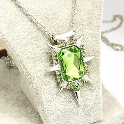 Wicked Witch Zelena Charm Pendant Necklace Green, Silver