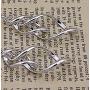 Fashion Double Leaf Wave Sprial Dangling Leverback Earrings Pierced Women Girl Rhodium Plated Bohemian