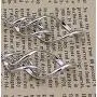 Fashion Double Leaf Wave Sprial Dangling Leverback Earrings Pierced Women Girl Rhodium Plated Bohemian