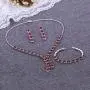FANZE Womens Prong All Teardrop Cubic Zirconia Gorgeous Wedding Bridal Y-Necklace Dangle Earrings Jewelry Set