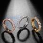 YOGEME Fashion AAA Cubic Zirconia Baguette Ring,shinning,Eternity Ring Band for Women