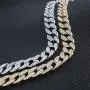 KOSMOS-LI CZ Rhinestone Choker Necklace for Women Jewelry Hip Hop Cuban Link Chain KOSMOS-LI CZ Rhinestone Choker Necklace for Women Jewelry Hip Hop Cuban Link Chain