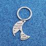 WUSUANED Howling Wolf On The Moon Keychain Only A True Wolf Will Fall in Love with The Moon Wolf Jewelry Gift for Women