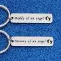 WUSUANED Baby Memorial Keychain Mommy/Daddy of an Angel Miscarriage Jewelry Loss of Child Gift