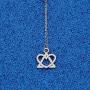 WUSUANED Intertwined Heart And Triangle Adoption Symbol Pendant Y Necklace Adoption Jewelry Gift For Stepmom Stepdaughter