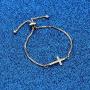 WUSUANED Christian Cross Adjustable Chain Link Bracelet Religious Jewelry Gift