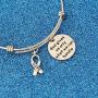 WUSUANED Cancer Awareness Ribbon Bracelet God Gives Us What We Can Handle Inspirational Jewelry Gift